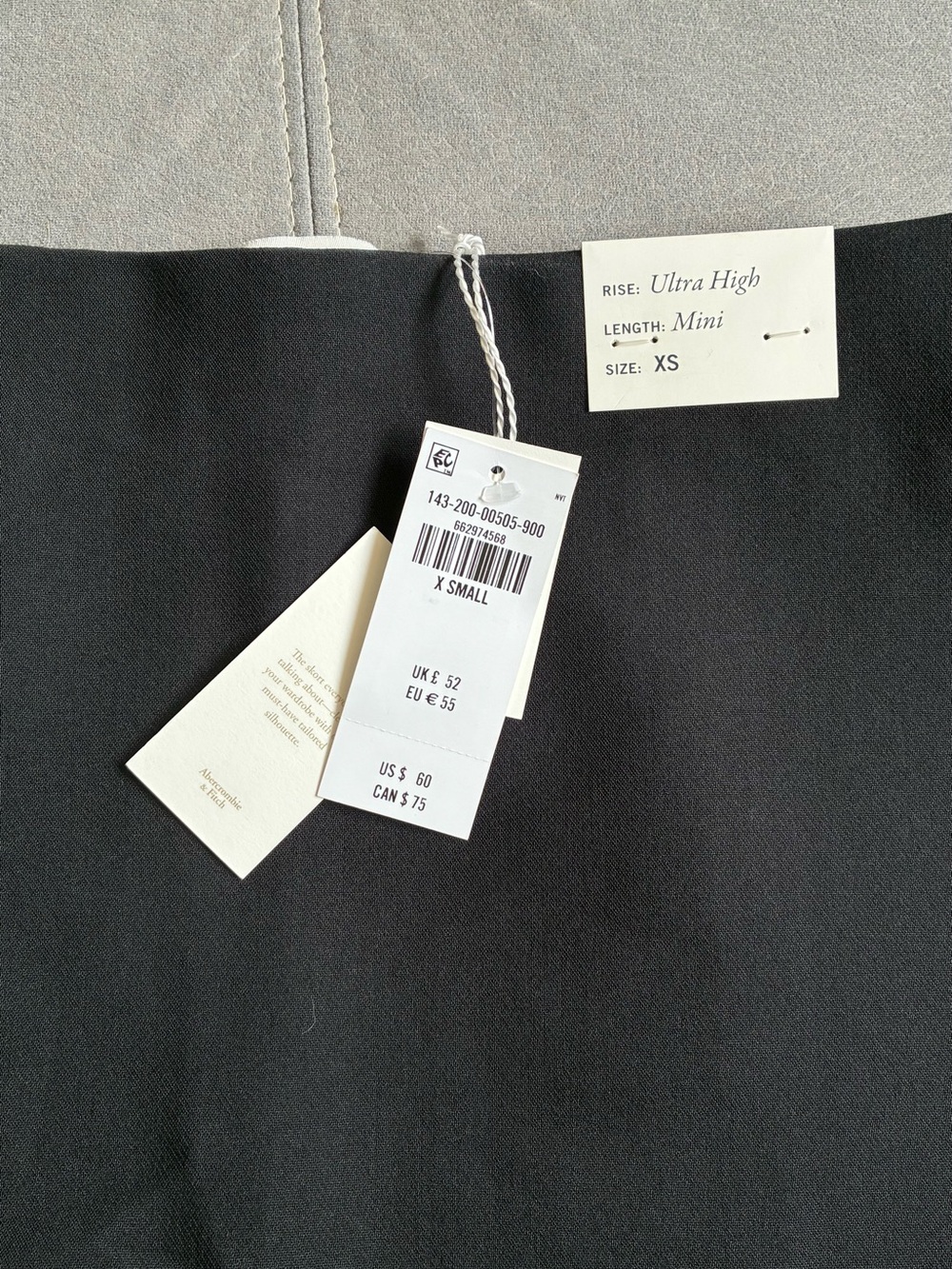 Abercrombie Ultra High Rise Mini Skort - Size XS - Picture 2 of 4